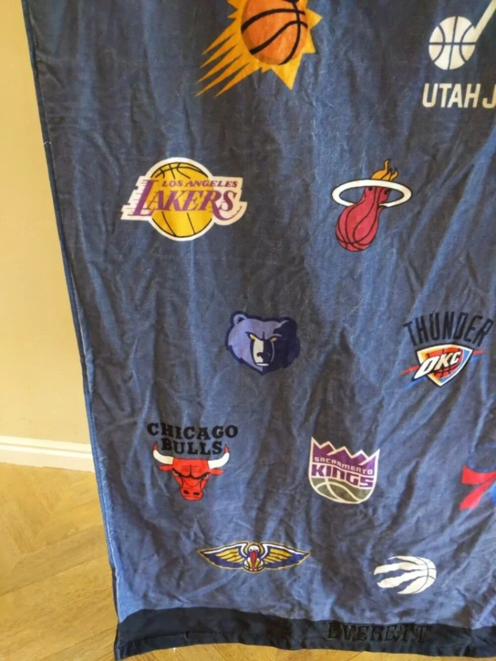 Pottery Barn Teen NBA All Teams Beach / Bath Towel monogram doesn't show